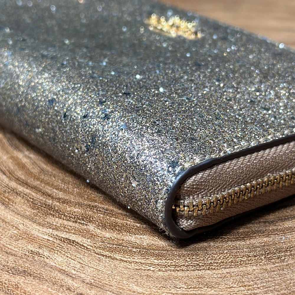 *HTF* COACH Gold Star Glitter Phone Wallet - Picture 6 of 17